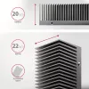 Axagon CLR-M2XT dissipatore passivo in alluminio per SSD M.2 a singola e doppia faccia formato 2280, altezza 24 mm