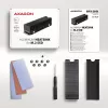 Axagon CLR-M2XT dissipatore passivo in alluminio per SSD M.2 a singola e doppia faccia formato 2280, altezza 24 mm