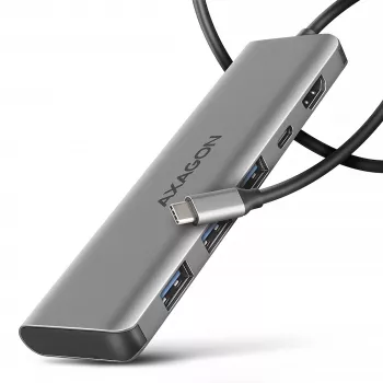 Axagon HMC-5H hub USB 5Gbps, 3x USB-A, HDMI 4K/30Hz, PD 100W, cavo USB-C 100cm