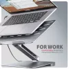 Axagon HMC-STND hub multi-porta USB-C 5Gbit/s e supporto in alluminio per laptop. HDMI 4K/60Hz, GLAN, PD e 3 porte USB-A. Cavo USB-C 60 cm.