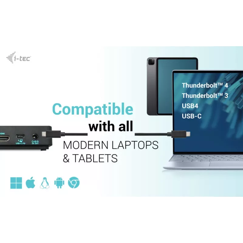 Docking station i-tec USB-C Triple Display Gen 2 Pro + Power Delivery 100W
