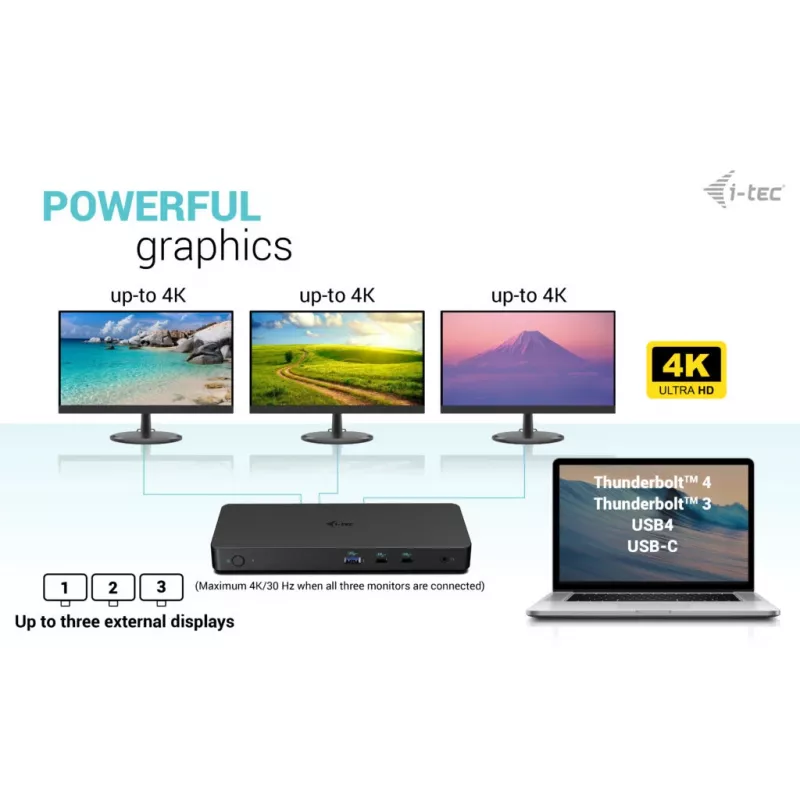 Docking station i-tec USB-C Triple Display Gen 2 Pro + Power Delivery 100W