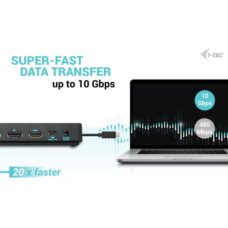 Docking station i-tec USB-C Triple Display Gen 2 Pro + Power Delivery 100W