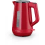 Bollitore elettrico Bosch TWK1M124 — 1,7 L, 2400 W, rosso, senza filo, base girevole 360°