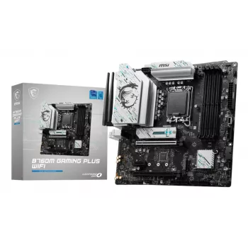 Scheda madre MSI B760M GAMING PLUS WIFI – Intel B760, LGA 1700, micro ATX, DDR5, 4 DIMM, Wi‑Fi 6E, 2.5Gb LAN