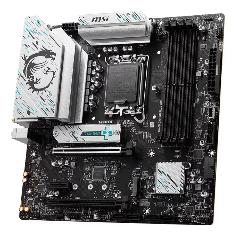 Scheda madre MSI B760M GAMING PLUS WIFI – Intel B760, LGA 1700, micro ATX, DDR5, 4 DIMM, Wi‑Fi 6E, 2.5Gb LAN