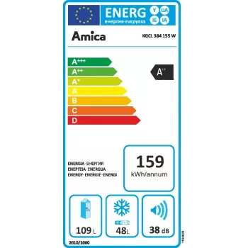 Amica KGCL 384 155 W frigorifero a libera installazione 157 L