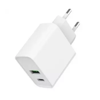 Caricabatterie rapido USB GEMBIRD – Type-A e C 2 porte 20 W – bianco