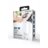 Caricabatterie rapido USB GEMBIRD – Type-A e C 2 porte 20 W – bianco