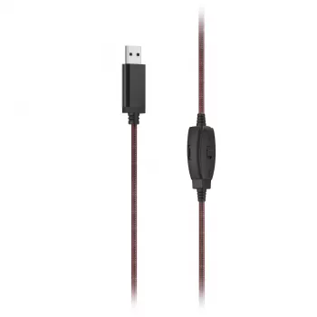 Hama HS-USB400 V2 cuffie con filo con archetto ufficio/call center USB Type-A nero, rosso