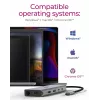 ICY BOX IB-DK4061-CPD Con cavo USB 3.2 Gen 1 (3.1 Gen 1) Type-C grigio