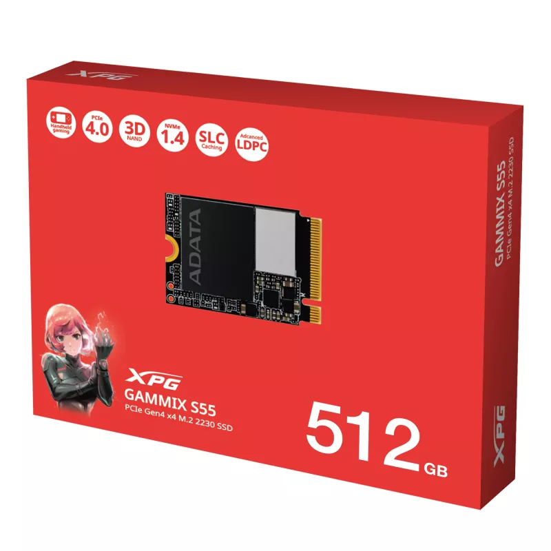 XPG SGAMMIXS55-512G-C unità SSD interna 512 GB M.2 PCI Express 4.0 NVMe 3D-NAND