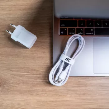Cavo Green Cell Lightning a USB-C 1 m, 29 W, bianco, dati 480 Mbit/s