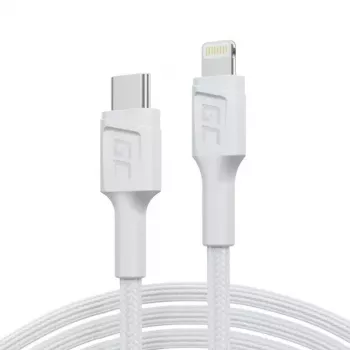 Cavo Green Cell Lightning a USB-C 1 m, 29 W, bianco, dati 480 Mbit/s