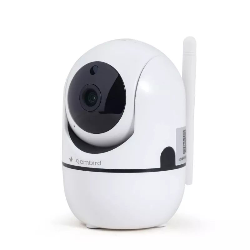 Gembird TSL-CAM-WRHD-02 telecamera Wi-Fi smart orientabile per interni, Full HD 1080p, Tuya, rotazione 355°, bianca