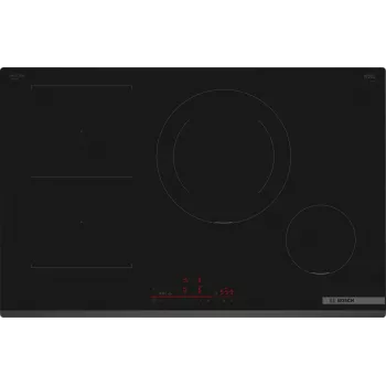 Bosch Serie 6 PVS831HB1E Piano cottura nero da incasso 80 cm piano cottura a induzione a zone 4 zona/e