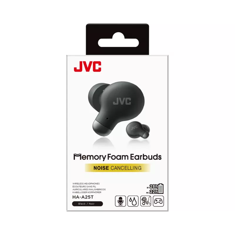 JVC HA-A25T cuffie True Wireless Stereo (TWS) in-ear chiamate/musica Bluetooth nero