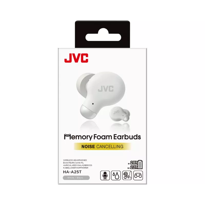 JVC HA-A25T cuffie True Wireless Stereo (TWS) in-ear chiamate/musica Bluetooth bianco