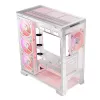 Case per PC MODECOM Volcano SPACE APEX ARGB MIDI Tower bianco – acciaio, pannello laterale, ventole ARGB, USB-C