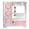 Case per PC MODECOM Volcano SPACE APEX ARGB MIDI Tower bianco – acciaio, pannello laterale, ventole ARGB, USB-C