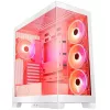 Case per PC MODECOM Volcano SPACE APEX ARGB MIDI Tower bianco – acciaio, pannello laterale, ventole ARGB, USB-C