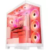 Case per PC MODECOM Volcano SPACE APEX ARGB MIDI Tower bianco – acciaio, pannello laterale, ventole ARGB, USB-C