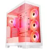 Case per PC MODECOM Volcano SPACE APEX ARGB MIDI Tower bianco – acciaio, pannello laterale, ventole ARGB, USB-C