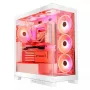 Case per PC MODECOM Volcano SPACE APEX ARGB MIDI Tower bianco – acciaio, pannello laterale, ventole ARGB, USB-C