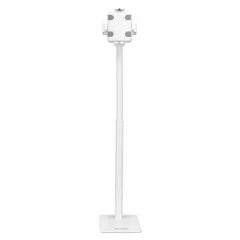 Manhattan supporto da pavimento (antifurto) per tablet e iPad, universale, rotazione 360°, inclinazione da +20° a -110°, bianco, con serratura, tablet da 7,9