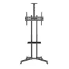 Techly ICA-TR216T carrello TV mobile per schermi da 37–70 pollici (fino a 177,8 cm), max 50 kg, 2 ripiani, nero