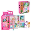 Casa delle bambole Barbie Getaway con bambola, 4 aree di gioco e 11 accessori decorativi