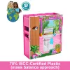 Casa delle bambole Barbie Getaway con bambola, 4 aree di gioco e 11 accessori decorativi