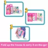 Casa delle bambole Barbie Getaway con bambola, 4 aree di gioco e 11 accessori decorativi