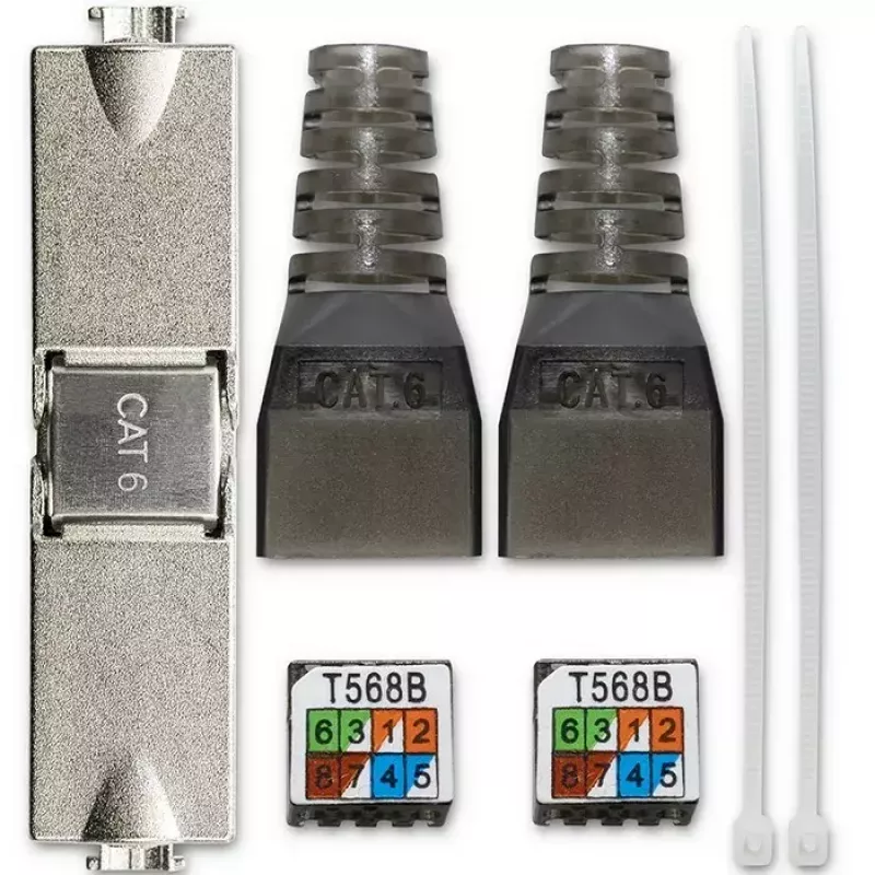Connettore RJ45 senza attrezzi QOLTEC 54540 CAT6 STP per cavi Ethernet schermati