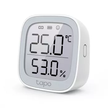 TP-Link Tapo monitor intelligente di temperatura e umidità, per interni, sensore di temperatura e umidità, da appoggio, wireless, da -20 a 60 °C, 0 - 99%