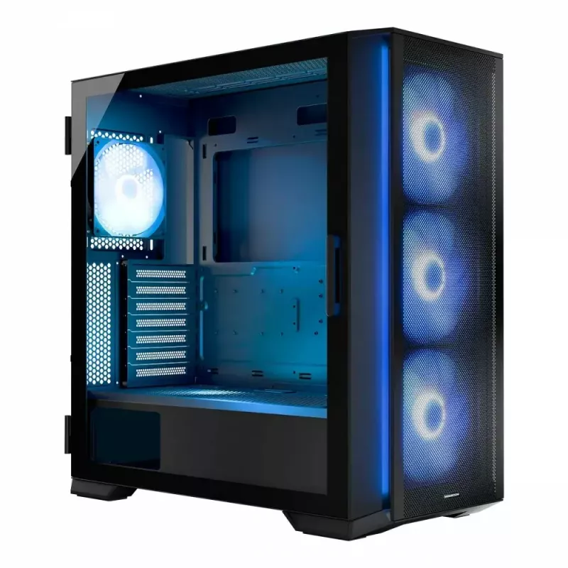 Case PC MODECOM Horizon ARGB FLOW MIDI nero — supporto E-ATX, vetro temperato, ARGB, USB-C, GPU max 400 mm