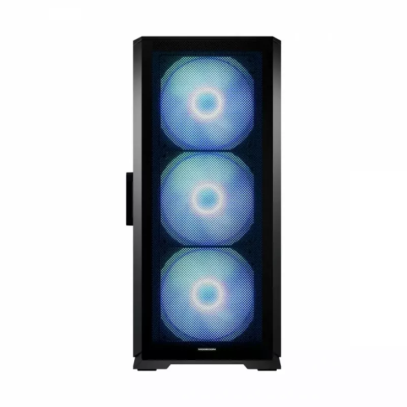 Case PC MODECOM Horizon ARGB FLOW MIDI nero — supporto E-ATX, vetro temperato, ARGB, USB-C, GPU max 400 mm
