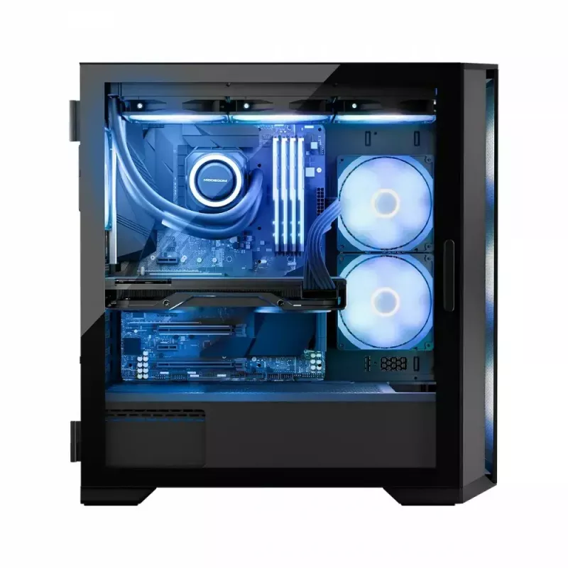 Case PC MODECOM Horizon ARGB FLOW MIDI nero — supporto E-ATX, vetro temperato, ARGB, USB-C, GPU max 400 mm