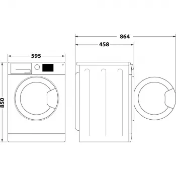Lavatrice Whirlpool WRBSS 6249 S EU a carica frontale 6 kg 1151 giri/min bianco