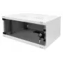 Armadio a muro 4U DIGITUS - SOHO non montato 241x540x400 mm porta anteriore in vetro temperato grigio