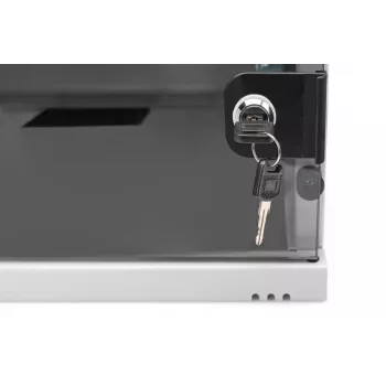 Armadio a muro 4U DIGITUS - SOHO non montato 241x540x400 mm porta anteriore in vetro temperato grigio