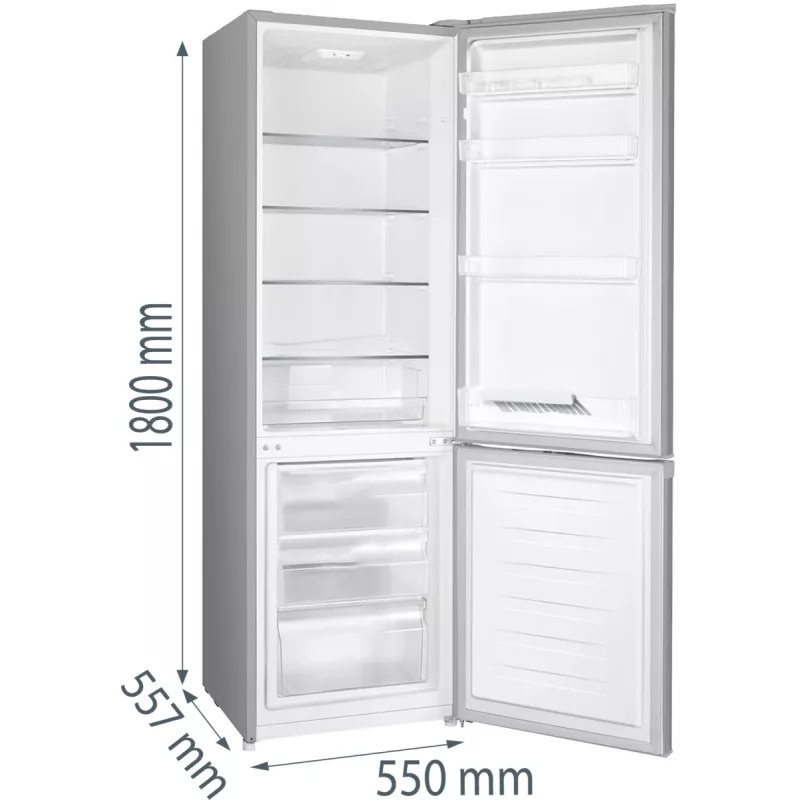 Gorenje HZS28862 RK4182PS4 RL_PRIL, 269 L, N-ST, 39 dB, 3,2 kg/24h, E, grigio