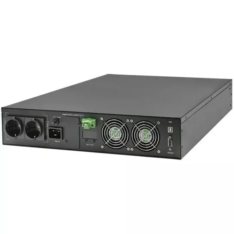 UPS rack QOLTEC 52286 2 kVA (2000 W) fattore di potenza 1,0, montaggio a rack