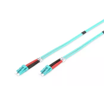 DIGITUS cavo patch in fibra ottica, LC a LC multimodale 50/125 µm, duplex, lunghezza 1 m, classe OM3