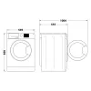 Lavasciuga Indesit BDE 86436 WSV EE — 6 kg, 1400 giri/min, bianco, 595×540×850 mm