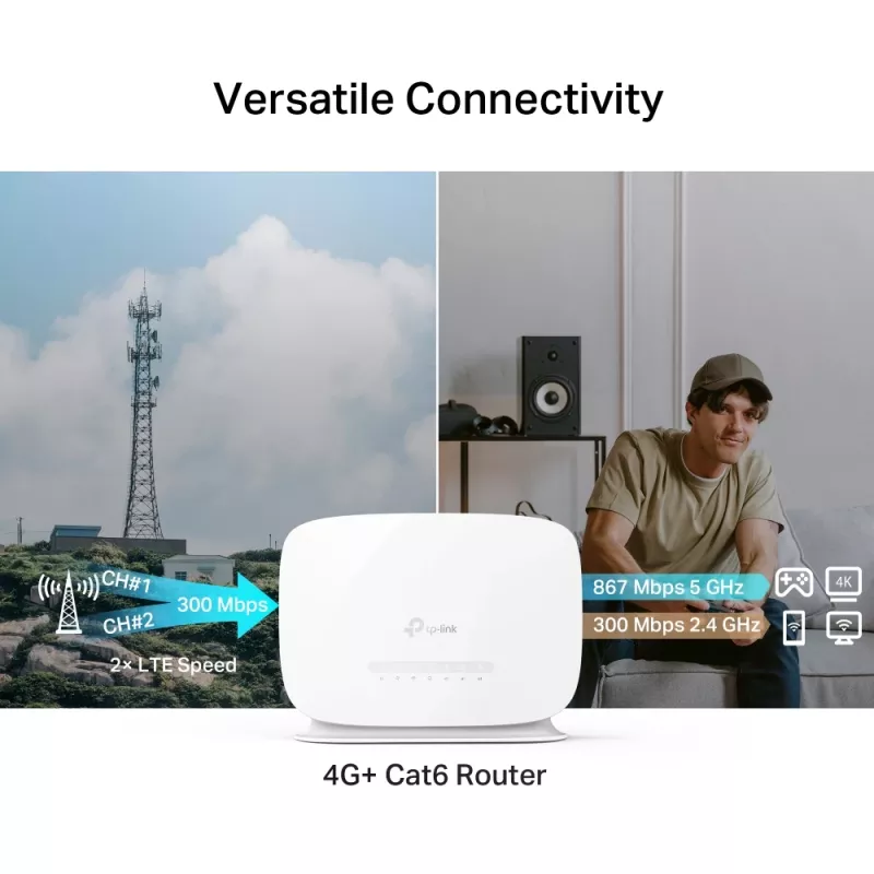 TP-Link Archer Router wireless 4G+ Cat6 AC1200 Dual Band Gigabit