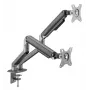 GEMBIRD Supporto doppio per monitor regolabile da scrivania, grigio spazio
