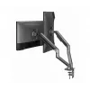 GEMBIRD Supporto doppio per monitor regolabile da scrivania, grigio spazio