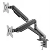 GEMBIRD Supporto doppio per monitor regolabile da scrivania, grigio spazio