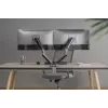 GEMBIRD Supporto doppio per monitor regolabile da scrivania, grigio spazio